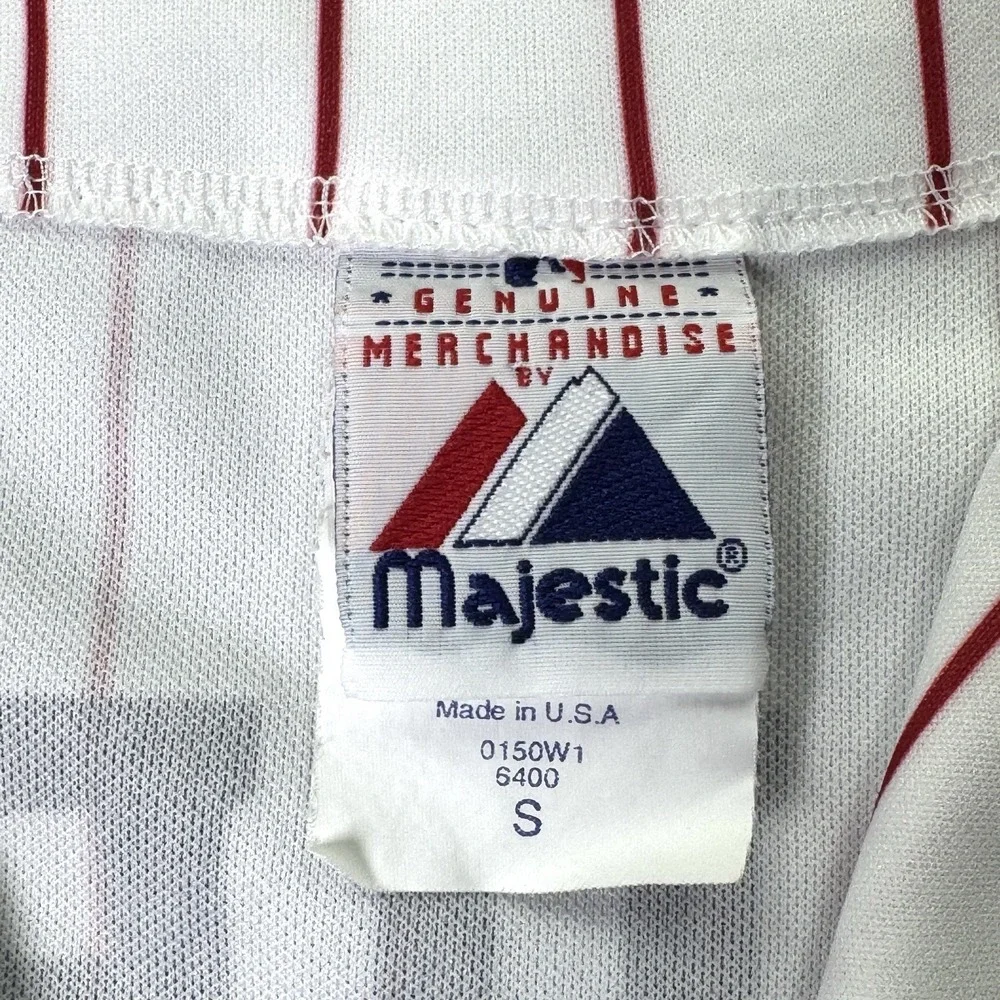 Cincinatti Reds # 3 Throwback‎ Majestic Pin Striped MLB Jersey Size Small 42